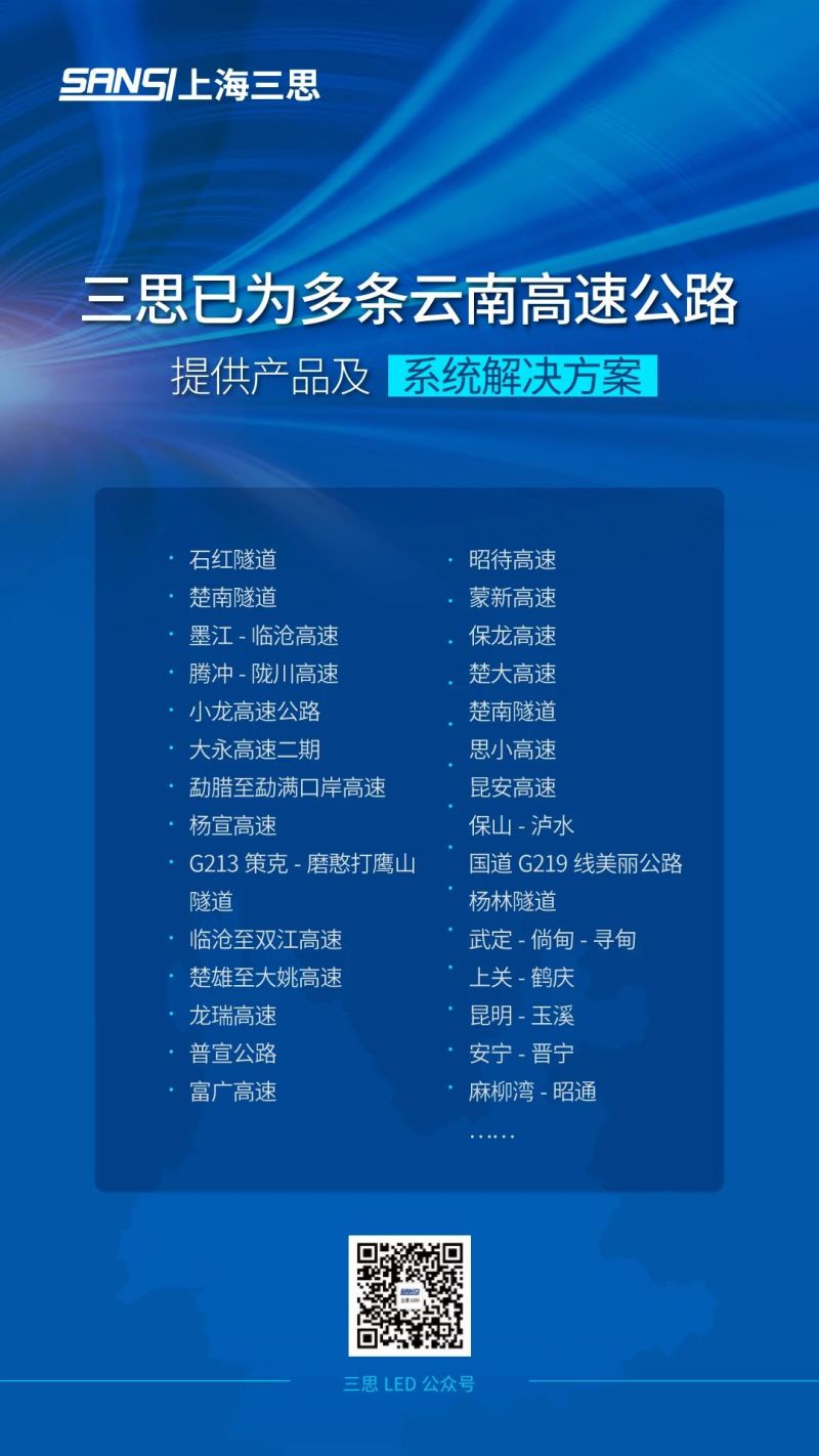 大國交通,之云南,抵御復雜環境,三思LED路隧照明,鑄就交通豐碑